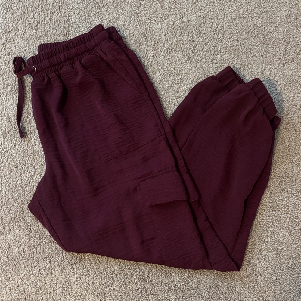 Maurices Burgundy Track Pants